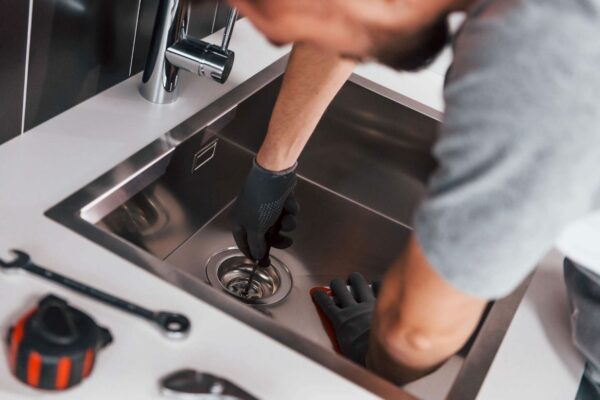 Rohrreinigung für verstopfte Toilette